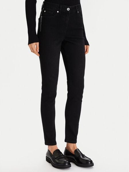 Morgan Jeansy 252-PAVI Czarny Slim Fit. Czarne jeansy Morgan, bez wzorów. Za 249.99 zł.