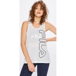 Fila - Top. Białe topy Fila, m, bez wzorów, z dzianiny, bez kołnierzyka, bez ramiączek. W wyprzedaży za 39.90 zł.