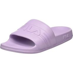 Klapki basenowe damskie Fila Jetspeed wsuwane. Fioletowe klapki Fila, bez wzorów, bez obcasa. Za 81.00 zł.