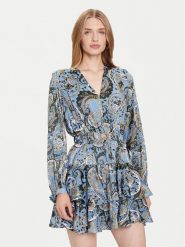 Guess Sukienka codzienna W5BK53 W2770 Niebieski Regular Fit. Niebieskie sukienki Guess, na co dzień, xxl, z aplikacjami, z wiskozy, bez kołnierzyka, bez ramiączek, proste. Za 589.99 zł.
