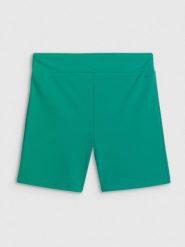 4F Legginsy krótkie dzianinowe damskie - zielone M. Zielone legginsy 4f, m, bez wzorów, z dzianiny, krótkie. Za 69.99 zł.