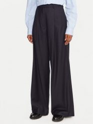 Weekend Max Mara Spodnie materiałowe Globale 2525136162 Granatowy Regular Fit. Niebieskie spodnie materiałowe Weekend Max Mara, bez wzorów, z materiału. Za 1,239.00 zł.