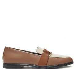 Lordsy Furla. Brązowe lordsy Furla, bez wzorów, bez obcasa, bez zapięcia. Za 1,199.00 zł.