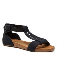 Comfortfusse Skórzane sandały w kolorze antracytowym rozmiar: 41. Czarne sandały Comfortfüße, bez wzorów, ze skóry, klasyczne, z otwartym noskiem, bez obcasa, bez zapięcia. Za 239.99 zł.