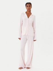 Guess Piżama O4BX07 KCIN2 Różowy Regular Fit. Czerwone piżamy Guess, z aplikacjami, bez ramiączek. Za 439.99 zł.