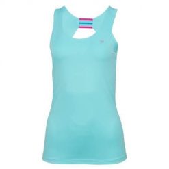 Koszulka treningowa damska Fila Alissa. Niebieskie koszulki sportowe Fila, bez wzorów, z poliesteru, bez ramiączek. Za 453.00 zł.