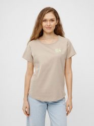 Derbe Koszulka w kolorze beżowym rozmiar: S. Brązowe bluzki Derbe, s, bez wzorów, z bawełny, bez kołnierzyka, bez ramiączek. Za 87.19 zł.