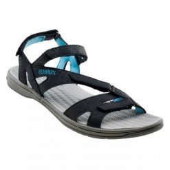 Sandały Damskie Laren. Czarne sandały ELBRUS, bez wzorów, sportowe, bez obcasa, bez zapięcia. Za 179.99 zł.