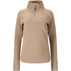 Damski polar 1/2 zip Whistler Kajsa. Brązowe bielizna sportowa Whistler, bez wzorów, z polaru. Za 194.50 zł.
