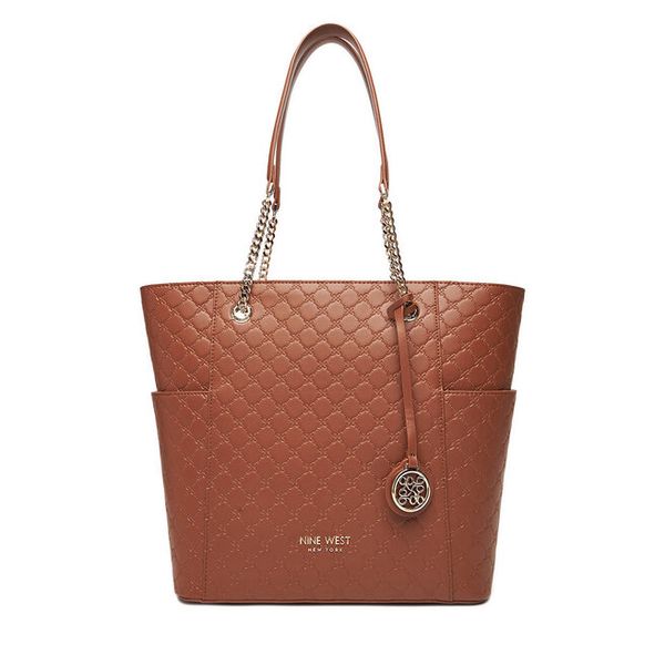 Torebka Nine West. Brązowe shopper Nine West, bez wzorów, bez dodatków. Za 269.99 zł.