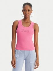 Juicy Couture Top Thin Strap JCWLV126308 Różowy Slim Fit. Czerwone topy Juicy Couture, m, bez wzorów, z bawełny, bez kołnierzyka, bez ramiączek. Za 179.99 zł.