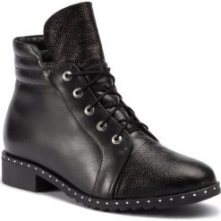Botki SERGIO BARDI - Bellegra FW127365118HB 601. Czarne botki Sergio Bardi, bez wzorów, ze skóry, bez obcasa, na obcasie, bez zapięcia. W wyprzedaży za 259.00 zł.