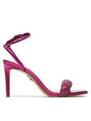 Steve Madden Sandały Entice-R Sandal SM11002267-04004-PIR Różowy. Czerwone sandały Steve Madden, bez wzorów, z materiału, bez obcasa, na szpilce, bez zapięcia. Za 449.99 zł.