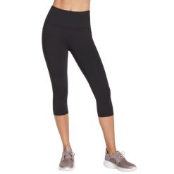Spodenki sportowe damskie Skechers Go Walk High Waisted Capri Short. Czarne obuwie sportowe Skechers, z elastanu, bez zapięcia, na fitness i siłownię, Skechers Sport. Za 189.99 zł.