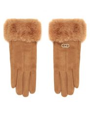 Liu Jo Rękawiczki Damskie 2F5063 T0300 Brązowy. Brązowe rękawiczki Liu Jo, bez wzorów, z materiału. Za 219.99 zł.