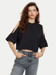 HUGO T-Shirt Dewaja 50530453 Czarny Oversize. Czarne t-shirty Hugo, s, bez wzorów, z bawełny, bez kołnierzyka, bez ramiączek. Za 209.99 zł.