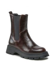 Jenny Fairy Sztyblety LS5873-01 Brązowy. Brązowe botki Jenny Fairy, bez wzorów, ze skóry, bez obcasa, na płaskiej podeszwie, bez zapięcia. Za 107.98 zł.