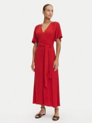 Tatuum Sukienka koktajlowa Matsea T2508.194 Czerwony Regular Fit. Czerwone sukienki Tatuum, bez wzorów, z wiskozy, wizytowe, bez kołnierzyka, bez ramiączek. Za 409.99 zł.