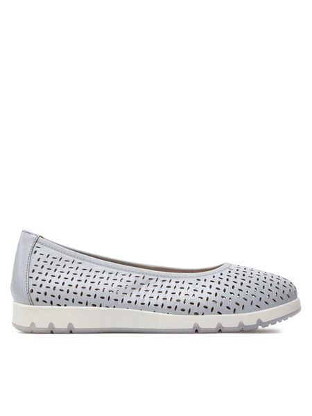Caprice Baleriny 9-22551-42 Niebieski. Niebieskie baleriny Caprice, bez wzorów, ze skóry, bez obcasa. Za 185.99 zł.