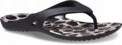 Japonki Dla Dorosłych Crocs Kadee II Graphic Flip. Czarne klapki Crocs, bez wzorów, z materiału, bez obcasa. Za 71.99 zł.