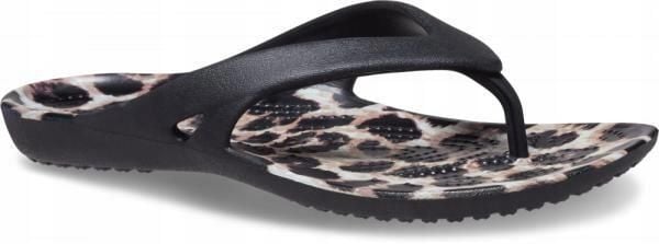 Japonki Dla Dorosłych Crocs Kadee II Graphic Flip. Czarne klapki Crocs, bez wzorów, z materiału, bez obcasa. Za 79.99 zł.
