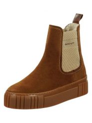 GANT Footwear Skórzane sztyblety "Snowmont" w kolorze jasnobrązowym rozmiar: 40. Brązowe botki GANT Footwear, bez zapięcia. Za 371.59 zł.