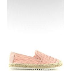 Slip-on espadryle różowe BB03P Pink. Czerwone espadryle ButyModne, bez wzorów, z materiału, bez obcasa, bez zapięcia. W wyprzedaży za 79.00 zł.