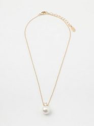 U.S. Polo Assn. Pozłacany naszyjnik z zawieszką - dł. 38 cm rozmiar: onesize. Białe naszyjniki U.S. Polo Assn., z kryształem, pozłacane. Za 86.99 zł.