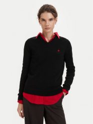 Beverly Hills Polo Club Sweter P-SS26W-M536563 Czarny Regular Fit. Czarne swetry Beverly Hills Polo Club, m, bez wzorów, z bawełny, bez ramiączek. Za 269.99 zł.