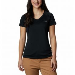 Koszulka Damska Columbia Zero Rules Short Sleeve T-Shirt. Czarne t-shirty Columbia, s, bez wzorów, bez kołnierzyka, bez ramiączek. Za 133.99 zł.