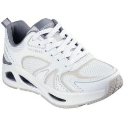 Adidasy Skechers Uno Ego-illustris Ai, Kobiety. Białe obuwie sportowe Skechers, ze skóry ekologicznej, bez zapięcia. W wyprzedaży za 490.00 zł.
