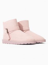 ISLAND BOOT Botki zimowe "Bertie" w kolorze jasnoróżowym rozmiar: 39. Różowe botki Island Boot, na zimę, bez wzorów, bez obcasa, bez zapięcia. Za 130.99 zł.