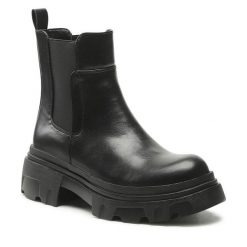 Sztyblety Jenny Fairy. Czarne botki Jenny Fairy, bez wzorów, bez obcasa, na płaskiej podeszwie, bez zapięcia. Za 101.98 zł.