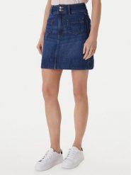 BOSS Spódnica jeansowa 50559404 Niebieski Regular Fit. Niebieskie spódnice Boss, bez wzorów, z bawełny. Za 609.99 zł.