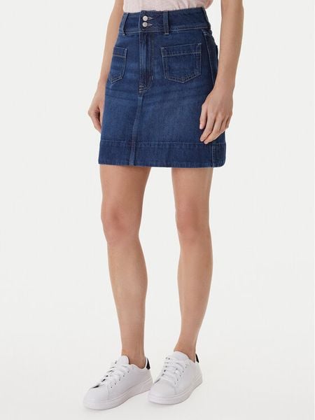 BOSS Spódnica jeansowa 50559404 Niebieski Regular Fit. Niebieskie spódnice Boss, bez wzorów, z bawełny. Za 376.99 zł.
