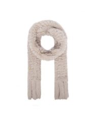 Guess Szalik W4BZ99 WGU30 Beżowy jasny. Brązowe rękawiczki Guess, z aplikacjami, z poliesteru. Za 344.99 zł.
