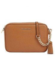 Michael Kors Skórzana torebka w kolorze jasnobrązowym - 21 x 14 x 6 cm rozmiar: onesize. Brązowe torby na ramię Michael Kors, bez wzorów, z materiału, na ramię, bez dodatków. Za 806.45 zł.