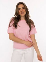 Zwillingsherz Sweter w kolorze jasnoróżowym rozmiar: M. Różowe swetry Zwillingsherz, m, bez wzorów, z kaszmiru, bez ramiączek. Za 404.99 zł.