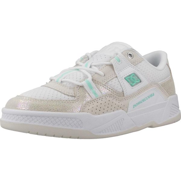Buty DC CONSTRUCT SHOE Biały. Białe obuwie domowe DC Shoes, bez wzorów, ze skóry, bez zapięcia. Za 215.99 zł.
