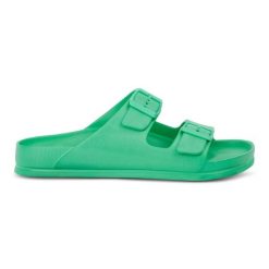 Lady Brooklyn damskie klapki. Zielone klapki Regatta, bez wzorów, bez obcasa. W wyprzedaży za 69.99 zł.