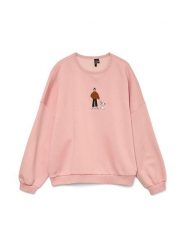 Vero Moda Bluza w kolorze jasnoróżowym rozmiar: L. Różowe bluzy Vero Moda, l, bez wzorów, z bawełny, bez kaptura. Za 132.05 zł.