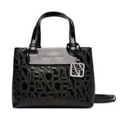 Torebka Armani Exchange. Czarne torebki klasyczne Armani Exchange, bez wzorów, bez dodatków. Za 589.99 zł.