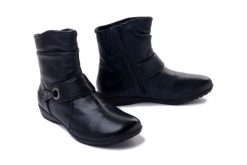JOSEF SEIBEL 79765 VL971 530 Naly 65 ocean, botki damskie. Niebieskie botki Josef Seibel, na zimę, bez wzorów, z polaru, bez obcasa, bez zapięcia. Za 529.90 zł.