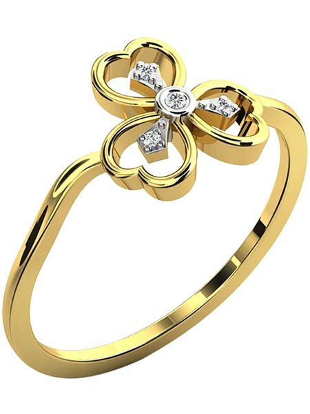 Vittoria Jewels Złoty pierścionek z diamentami rozmiar: 59. Żółte pierścionki Vittoria Jewels, z diamentem, złote. Za 556.99 zł.