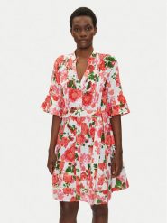 Iconique Sukienka letnia IC25-045 Kolorowy Relaxed Fit. Sukienki Iconique, na lato, s, bez wzorów, z bawełny, bez kołnierzyka, bez ramiączek. Za 309.99 zł.
