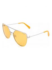 Polaroid Damskie okulary przeciwsłoneczne w kolorze srebrno-pomarańczowym rozmiar: 58. Pomarańczowe okulary przeciwsłoneczne Polaroid, bez wzorów, z tworzywa sztucznego. Za 149.95 zł.