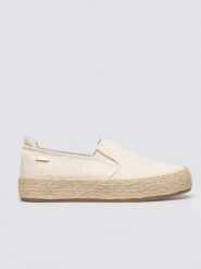 Espadryle damskie beżowe TT274089 801. Brązowe espadryle Big Star, bez wzorów, z gumy, bez obcasa, bez zapięcia. Za 139.99 zł.