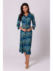 Be Wear Sukienka w kolorze turkusowym rozmiar: S. Niebieskie sukienki Be Wear, s, bez wzorów, z tkaniny, bez kołnierzyka, bez ramiączek, midi, rozkloszowane. Za 127.35 zł.