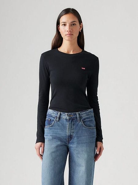 Levi's Koszulka "Essential" w kolorze czarnym rozmiar: XL. Czarne bluzki Levi's®, s, bez wzorów, z bawełny, bez kołnierzyka, bez ramiączek. Za 112.36 zł.