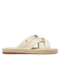Espadryle Tommy Hilfiger. Brązowe espadryle TOMMY HILFIGER, bez wzorów, bez obcasa, bez zapięcia. Za 259.99 zł.